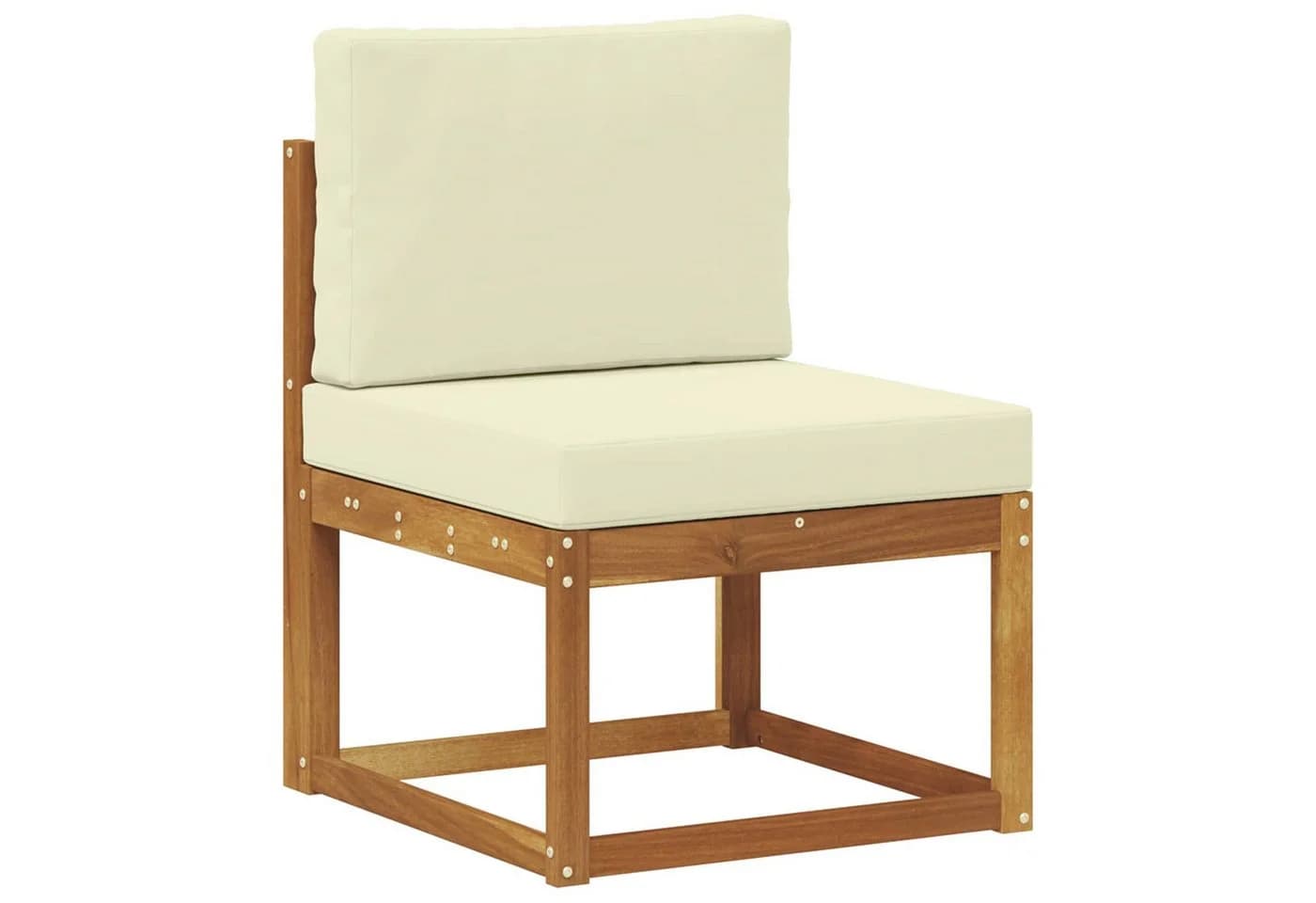 vidaXL Mittelsofa Outdoor Massivholz Beige - Bild 2