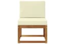 vidaXL Mittelsofa Outdoor Massivholz Beige Bild 3