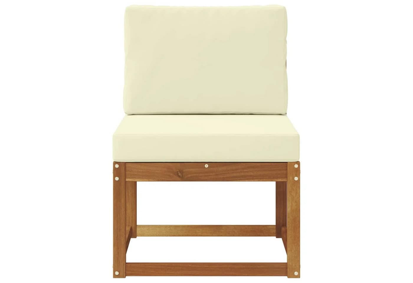 vidaXL Mittelsofa Outdoor Massivholz Beige - Bild 3