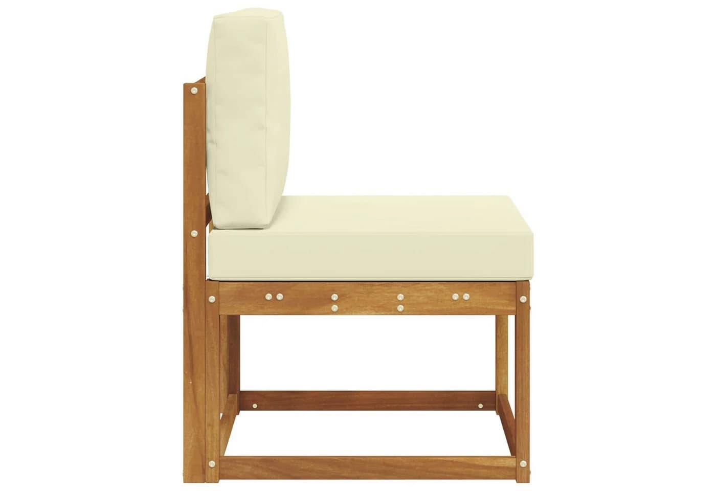 vidaXL Mittelsofa Outdoor Massivholz Beige - Bild 4