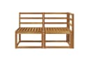 vidaXL Outdoor Sofaelement Massivholz Natur Modular Bild 3