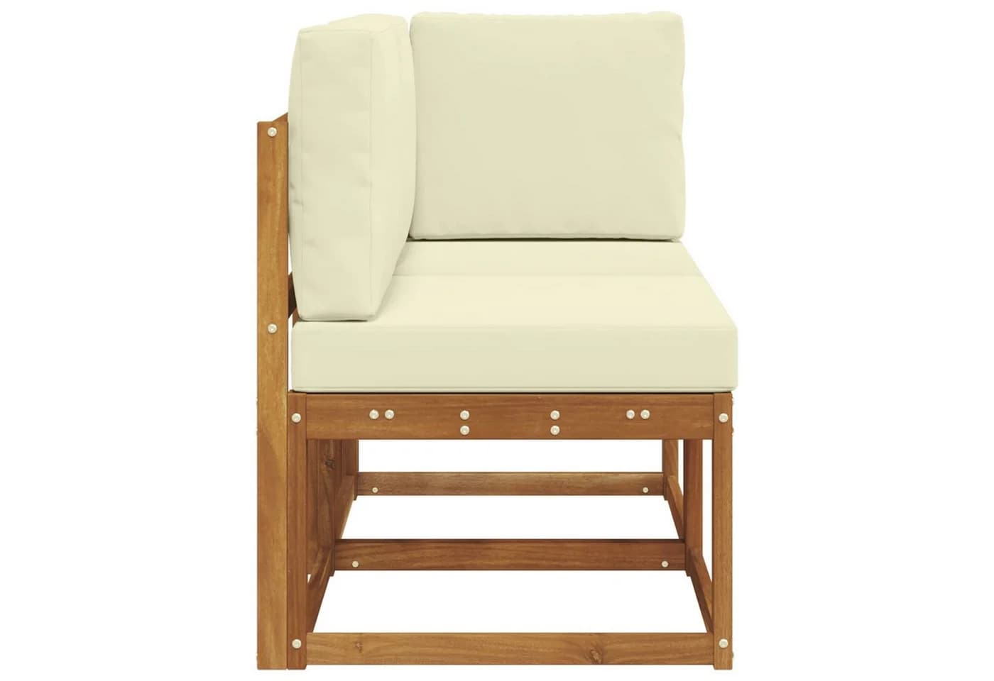 vidaXL Outdoor Sofa Set Mittel- und Ecksofa mit Kissen Massivholz - Bild 4