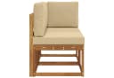 vidaXL Outdoor Sofa Set Mittel- und Ecksofa mit Kissen Massivholz Beige Bild 4