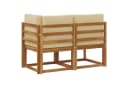vidaXL Outdoor Sofa Set Mittel- und Ecksofa mit Kissen Massivholz Beige Bild 5