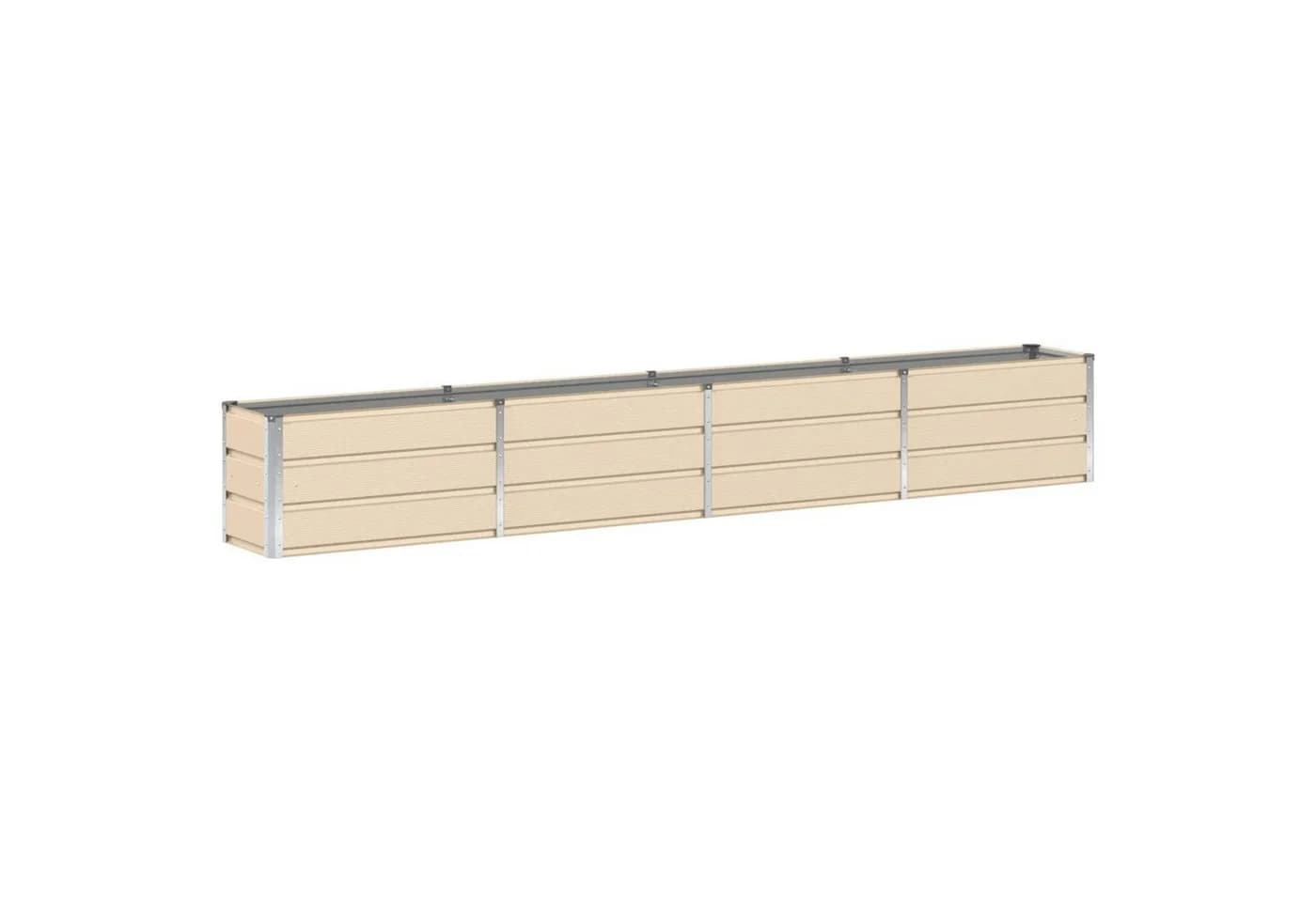 vidaXL Pflanzkübel Stahl Elfenbein 320 x 40 x 45 cm - Bild 2
