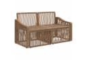 vidaXL Garten-Sofa 2-Sitzer Beige Poly-Rattan mit Kissen Bild 3