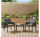 vidaXL Gartenstuhl 6-tlg. Schwarz/Dunkelgrau Poly-Rattan mit Kissen Bild 1