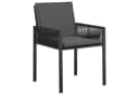 vidaXL Gartenstuhl 6-tlg. Schwarz/Dunkelgrau Poly-Rattan mit Kissen Bild 3