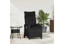 vidaXL Verstellbarer Gartenstuhl mit Klapptisch Schwarz Poly-Rattan Bild 1