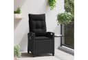 vidaXL Verstellbarer Gartenstuhl mit Klapptisch Schwarz Poly-Rattan Bild 4