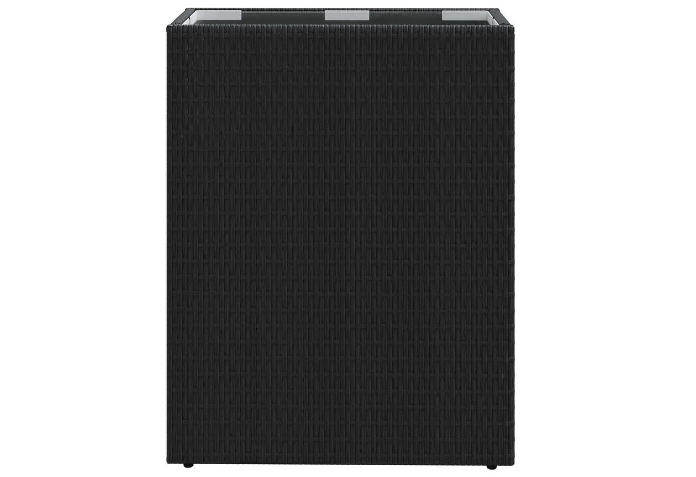 vidaXL Hoher Pflanzkübel Schwarz Poly-Rattan - Bild 4