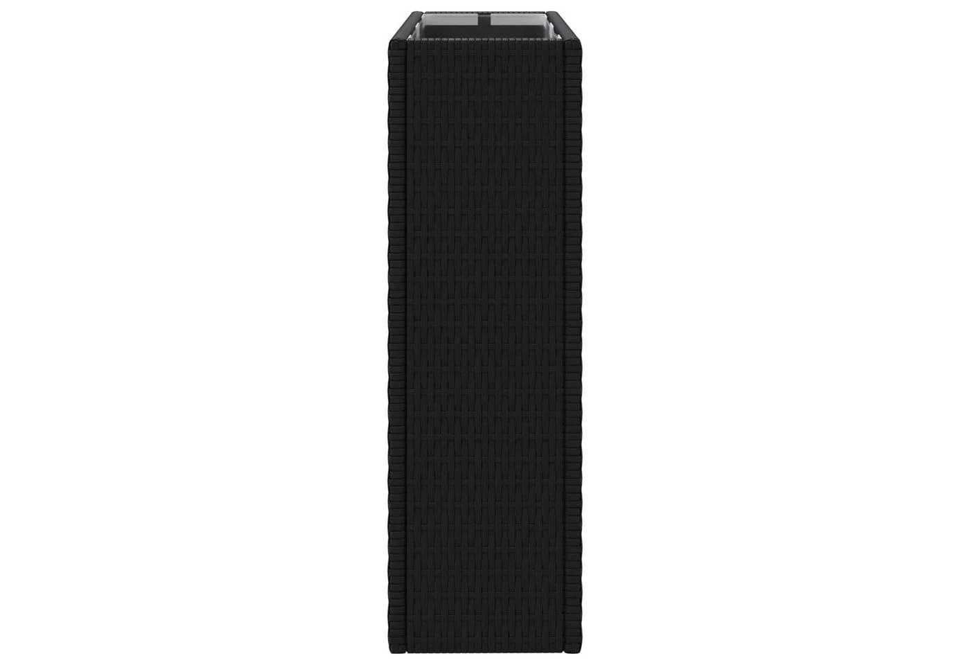 vidaXL Hoher Pflanzkübel Schwarz Poly-Rattan - Bild 5