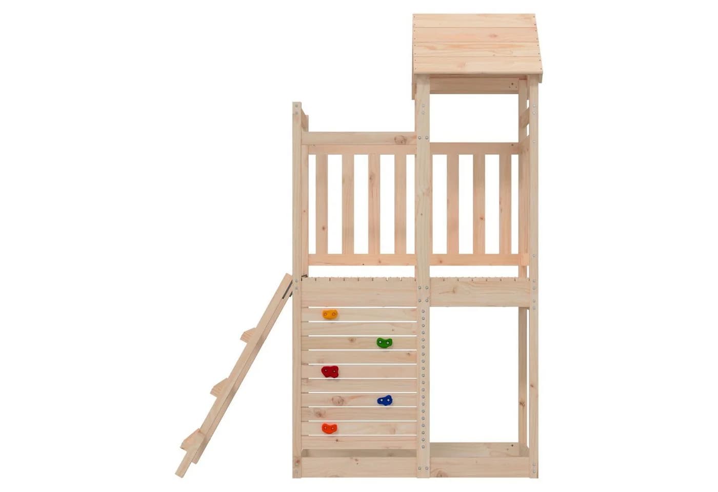 vidaXL Spielturm Braun Massives Kiefernholz