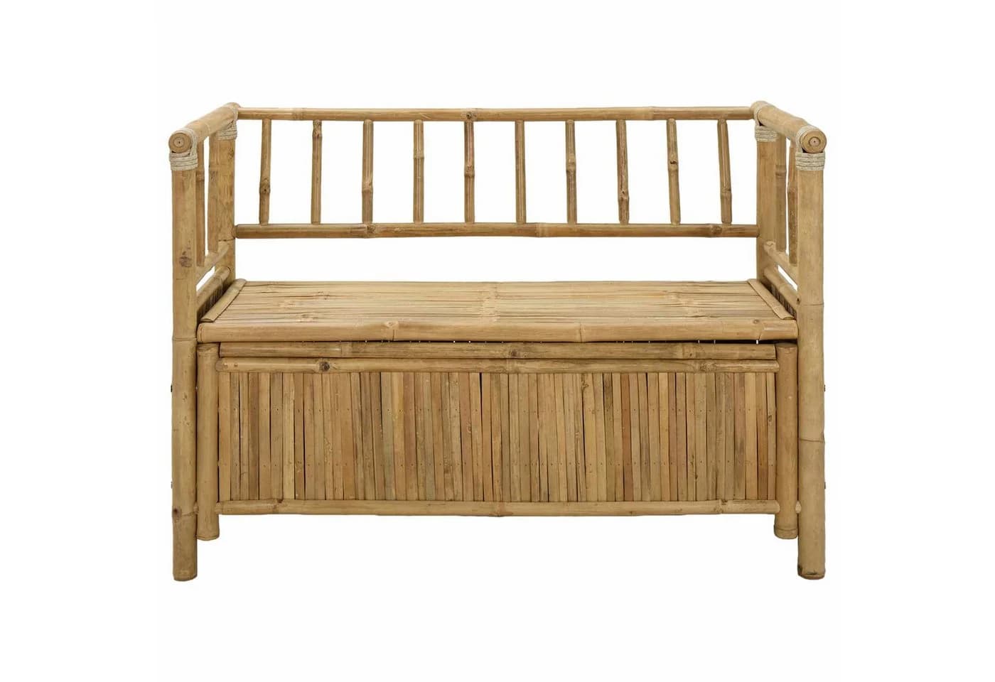 vidaXL Gartenbank Aufbewahrungsbank Bambus Natur - Bild 4