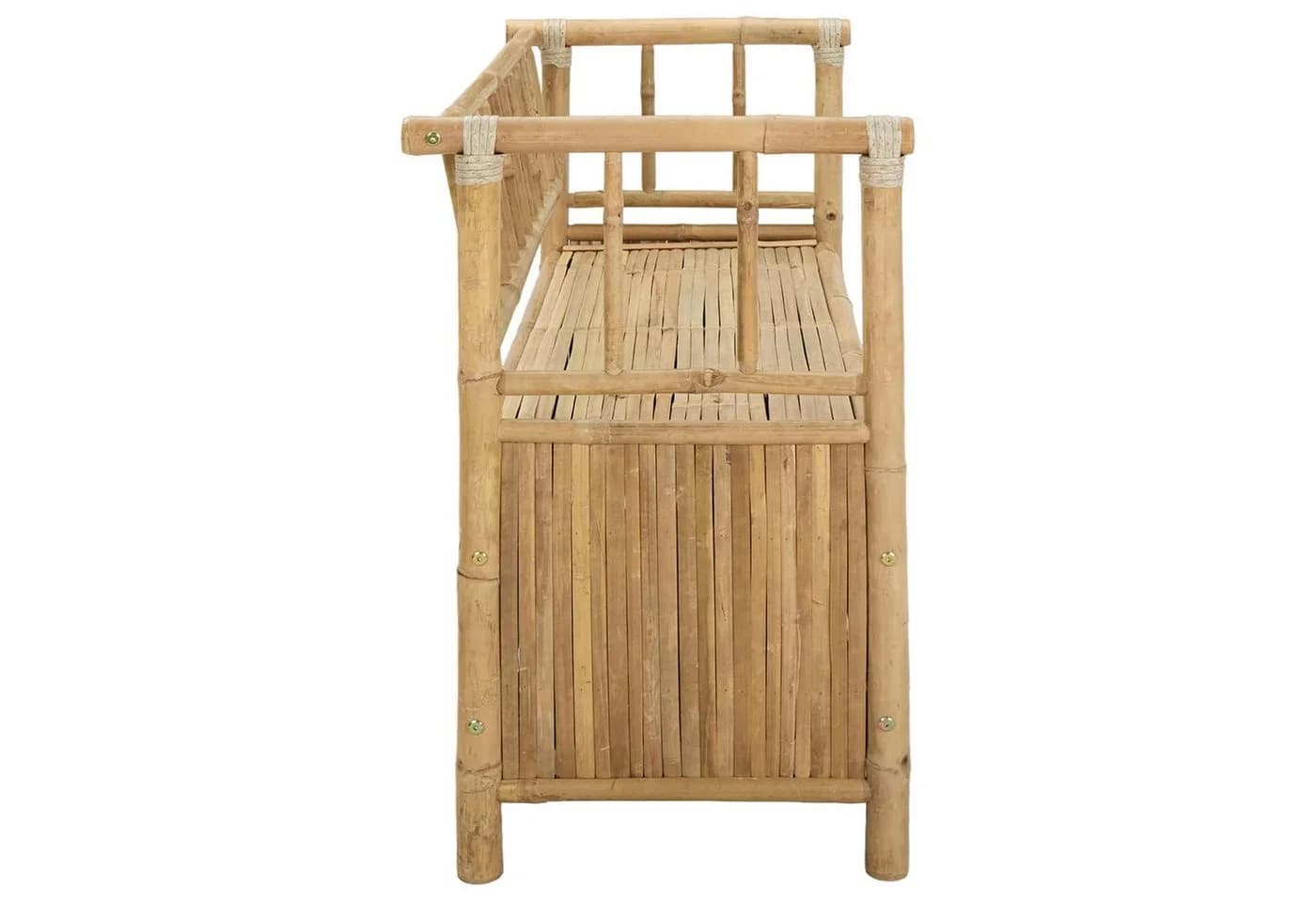 vidaXL Gartenbank Aufbewahrungsbank Bambus Natur - Bild 5