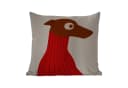 MuchoWow Dekokissen Hund Silhouette Rot Outdoor 40x40 cm Bild 2