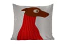MuchoWow Dekokissen Hund Silhouette Rot Outdoor 40x40 cm Bild 5