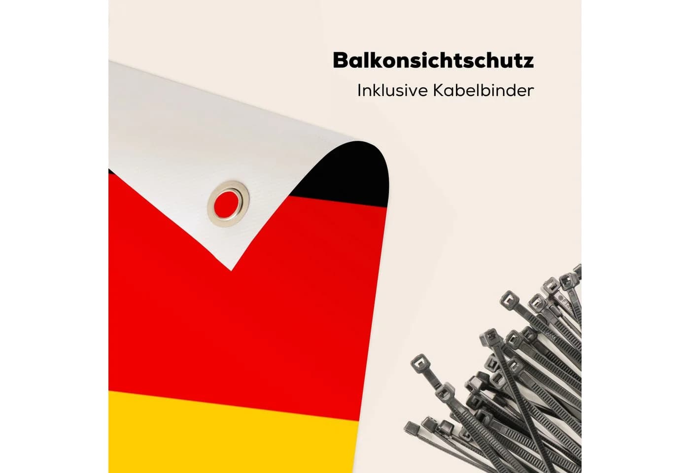 MuchoWow Balkonsichtschutz Deutsche Flagge PVC Windschutz - Bild 5
