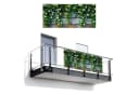 MuchoWow Balkonsichtschutz Efeu Grün Weiß Grau PVC Windschutz Bild 2