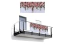 MuchoWow Balkonsichtschutz Rosa Blumen PVC 90x200 cm Bild 2