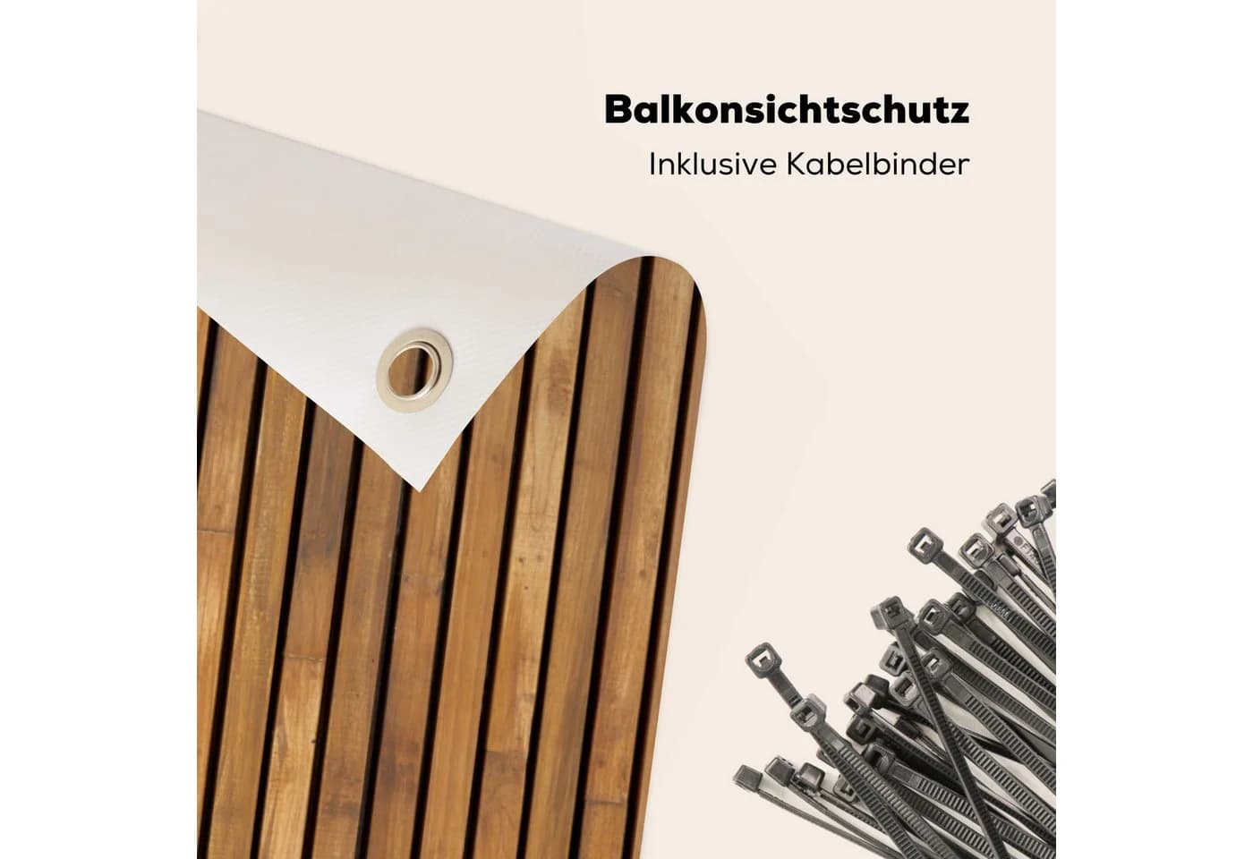 MuchoWow Balkonsichtschutz Latte PVC Bohlen-Look - Bild 5