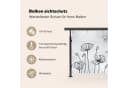 MuchoWow Balkonsichtschutz Grau Mohnblumen Schmetterlinge PVC Bild 3