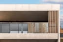 MuchoWow Balkonsichtschutz PVC Beige Holzoptik Windschutz Bild 1