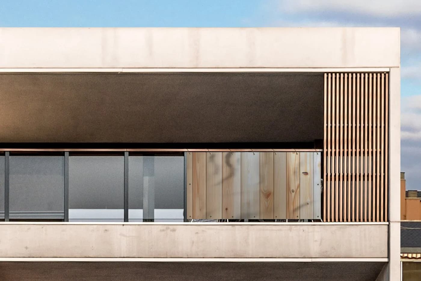 MuchoWow Balkonsichtschutz PVC Beige Holzoptik Windschutz