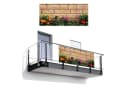 MuchoWow Balkonsichtschutz Blumen Ziegelsteine Bunt PVC 90x200 cm Bild 2