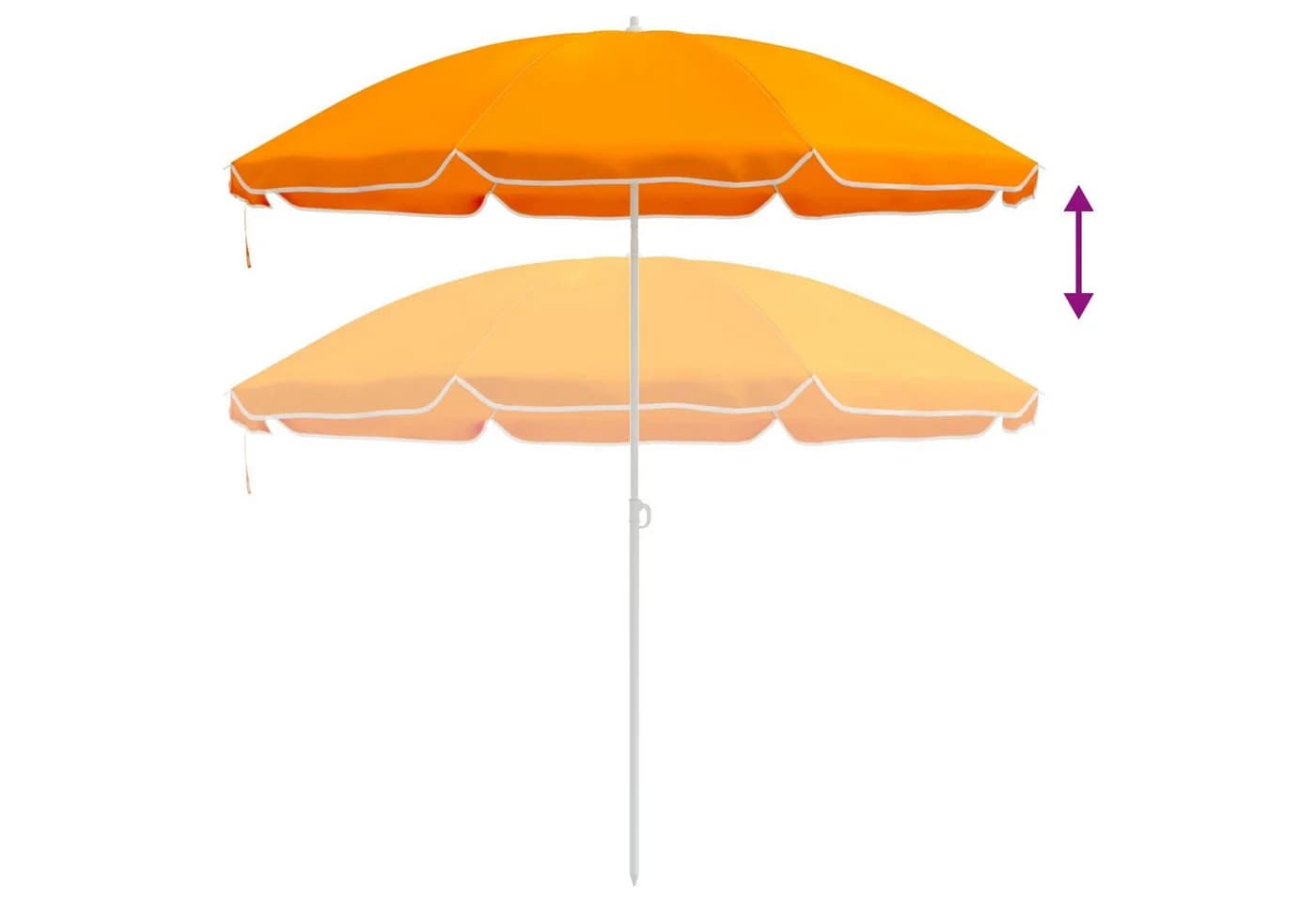 vidaXL Garten-Sonnenschirm 160 cm Orange Polyester - Bild 5