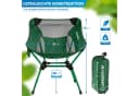 Nordmut Campingstuhl Allakas Faltbar Ultraleicht 1,1 kg Aluminium Grün Bild 1