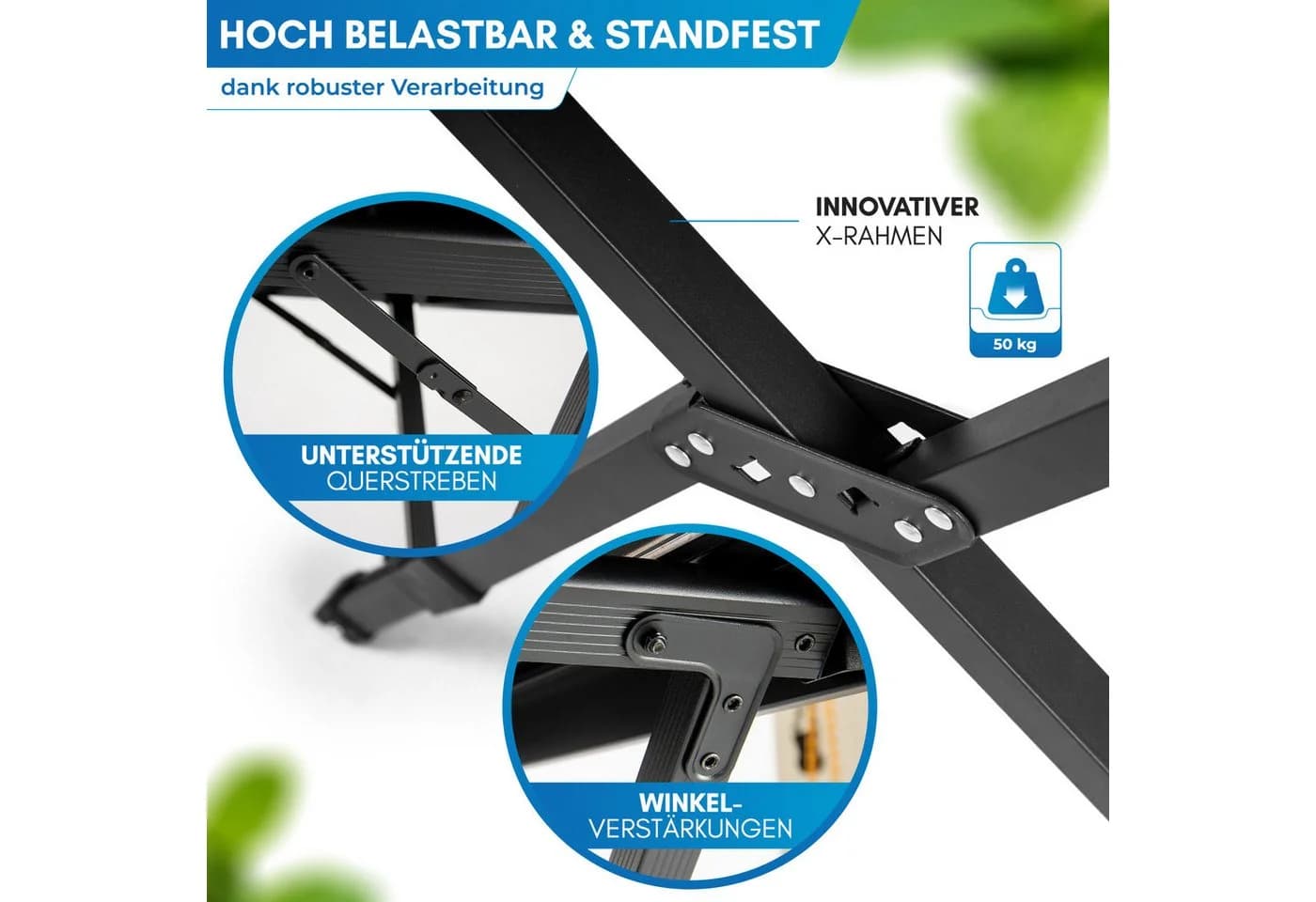 Nordmut Campingtisch Talkku Klappbar Anthrazit Aluminium - Bild 4