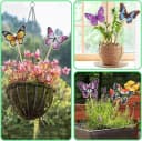 FOUORTUNATE-BEE DIY Diamantmalerei Gartenstecker 8er Schmetterling Bastelset Bild 1