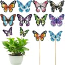 FOUORTUNATE-BEE DIY Diamantmalerei Gartenstecker 8er Schmetterling Bastelset Bild 2