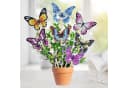 FOUORTUNATE-BEE DIY Diamantmalerei Gartenstecker 8er Schmetterling Bastelset Bild 5