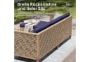 PHI VILLA Gartenlounge-Set 4-tlg. Beige/Dunkelblau PE Rattan Bild 3