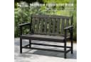 PHI VILLA Gartenbank Schwarz Marineblau HDPE Wetterfest Bild 1