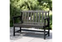 PHI VILLA Gartenbank Schwarz Marineblau HDPE Wetterfest Bild 2