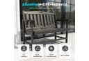 PHI VILLA Gartenbank Schwarz Marineblau HDPE Wetterfest Bild 3