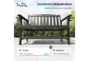 PHI VILLA Gartenbank Schwarz Marineblau HDPE Wetterfest Bild 4
