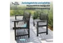 PHI VILLA Gartenbank Schwarz Marineblau HDPE Wetterfest Bild 5
