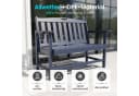 PHI VILLA Gartenbank Schwarz Marineblau HDPE Bild 3
