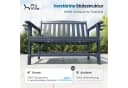 PHI VILLA Gartenbank Schwarz Marineblau HDPE Bild 4