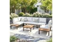 PHI VILLA Gartenlounge-Set Beige-Grau Wetterfest mit Kissen Bild 2