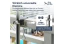PHI VILLA Balkonschirm Blau Höhenverstellbar mit Klemme Bild 3