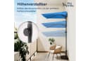 PHI VILLA Balkonschirm Blau Höhenverstellbar mit Klemme Bild 4