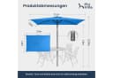PHI VILLA Balkonschirm Blau mit Klemme UV50+ Bild 1