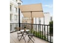PHI VILLA Balkonschirm Beige 180x130 cm 360° drehbar Bild 1