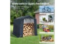 PHI VILLA Gartenhaus Grau Stahl Fahrradgarage Outdoor Bild 1
