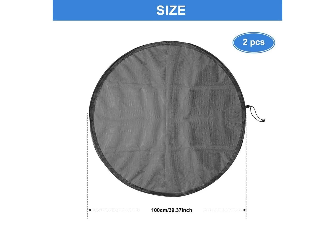 FOUORTUNATE-BEE Regentonnen Netz 100 cm 2er Set mit Kordel